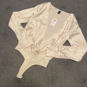 Windsor Satin Deep V Bodysuit